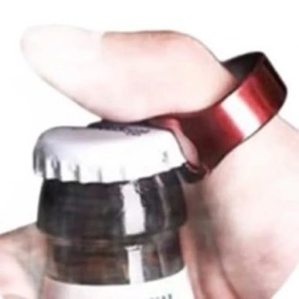 💞 New Red Metal One Size Bottle Opener Ring